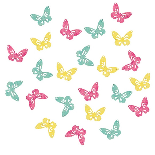 Motýli dřevění 2 cm 24 kusů
