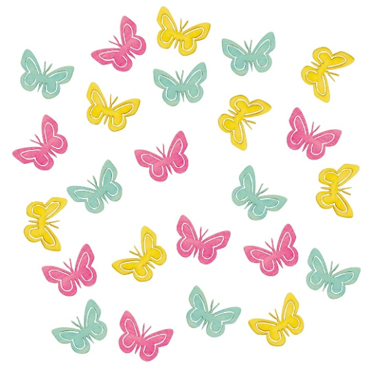 Motýlci dřevění 2 cm 24 kusů