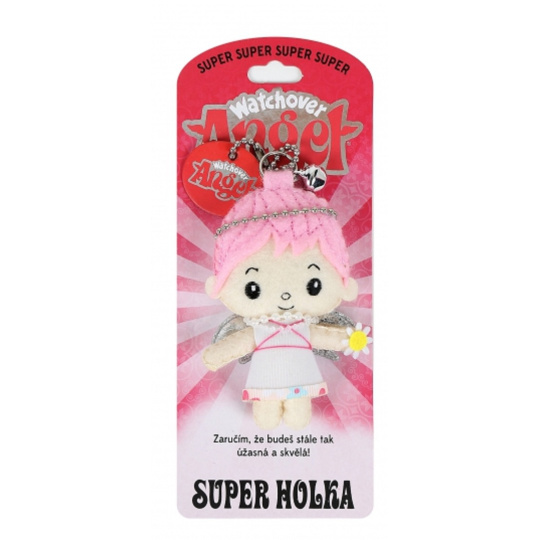 Albi Andělíček strážníček - Super holka přívěsek 8,5 cm Albi Andělíček strážníček - Super holka přívěsek 8,5 cm