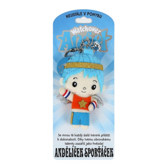 Albi Andělíček strážníček - Andělíček sporťáček přívěsek 8,5 cm