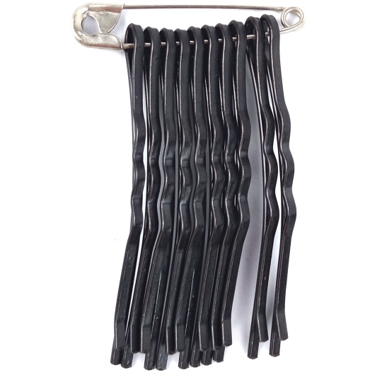 Plastic Nova Spona vlasová černá lakovaná 5 cm 10 kusů na špendlíku