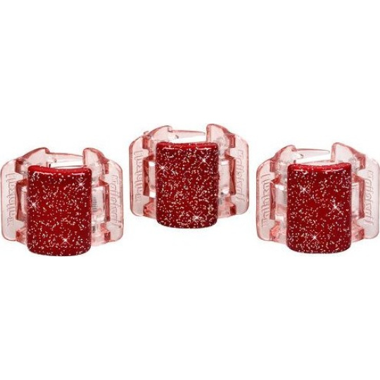 Linziclip Mini Vlasový skřipec perleťově vínový se třpytkami 1,75 cm vhodný pro všechny druhy vlasů 3 kusy