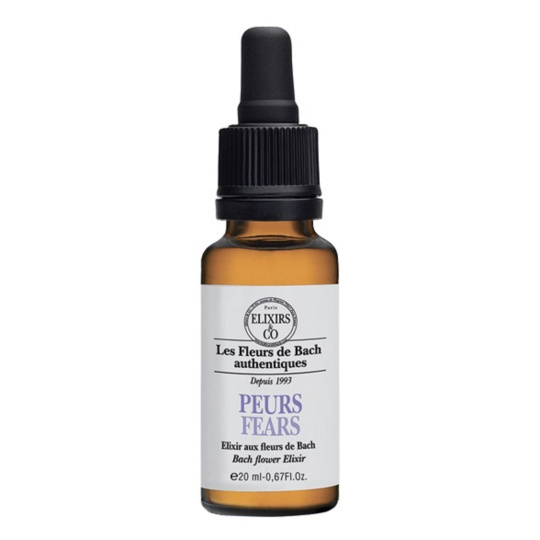 Les Fleurs de Bach Bio Bachovky Strach/Fears květová esence elixír vhodný pro ty, kteří trpí zneklidňující představou přítomnosti nebo hrůzou z budoucnosti 20 ml