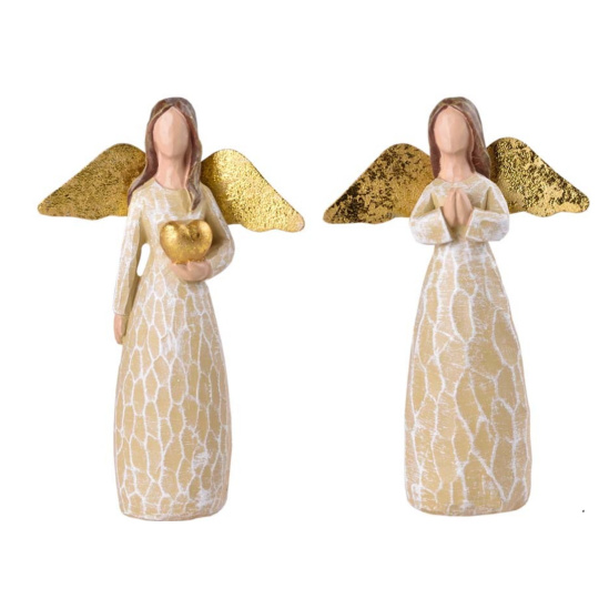 Anděl zlatý na postavení 65 x 100 mm 1 kus