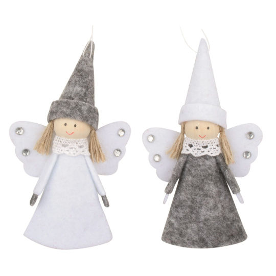 Anděl z filcu na zavěšení 12 cm 1 kus