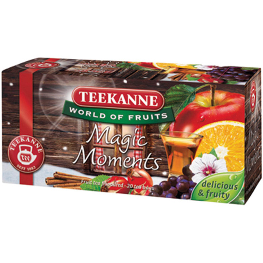 Teekanne World Of Fruit Magic Moments lahodný ovocno-bylinný čaj aromatizovaný nálevové sáčky 20 x 2,5 g