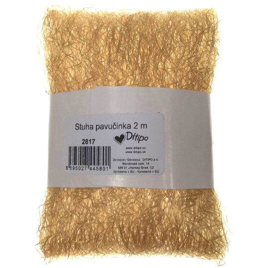 Ditipo Stuha pavučinka tmavě žlutá 2 m x 75 mm