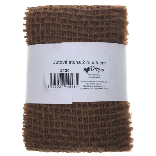 Ditipo Stuha jutová tmavě hnědá 2 m x 5 cm