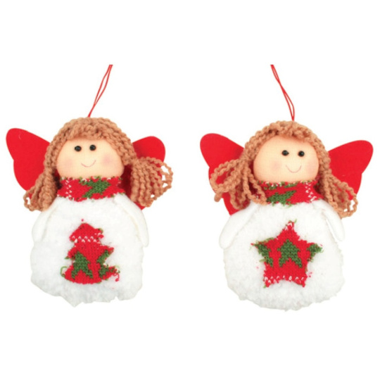 Anděl plyšový k zavěšení 10 cm 1 kus Anděl plyšový k zavěšení 10 cm 1 kus