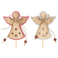 Anděl dřevěný 8 cm + špejle 1 kus
