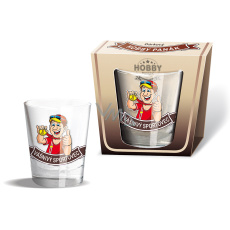Nekupto Hobby skleněný dárkový panák Vášnivý sportovec 0,04 l Nekupto Hobby skleněný dárkový panák Vášnivý sportovec 0,04 l