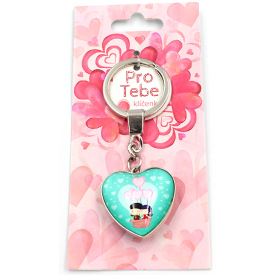 Nekupto Pro Tebe Klíčenka srdce Balon 8,5 x 3,5 cm