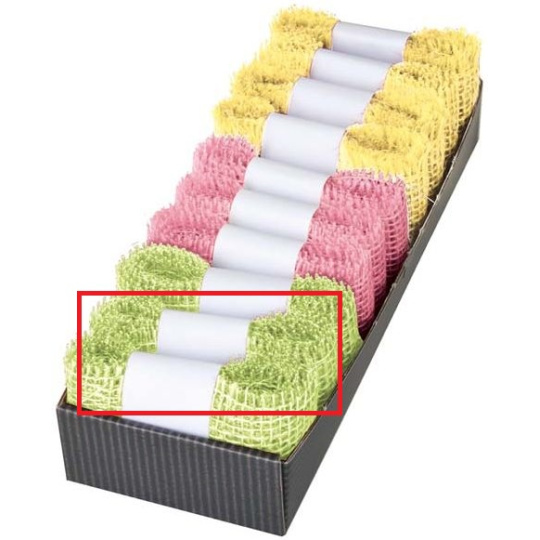 Ditipo Stuha jutová světle zelená 2 m x 5 cm