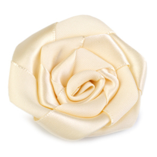 Ditipo Růže saténová nalepovací béžová 5 cm