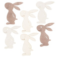 Zajíci dřevění 6 cm, 6 kusů
