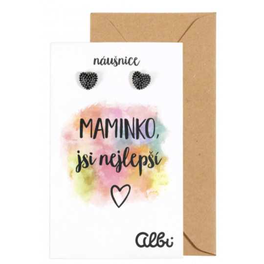 Albi Dárkový šperk náušnice Maminka 1 pár