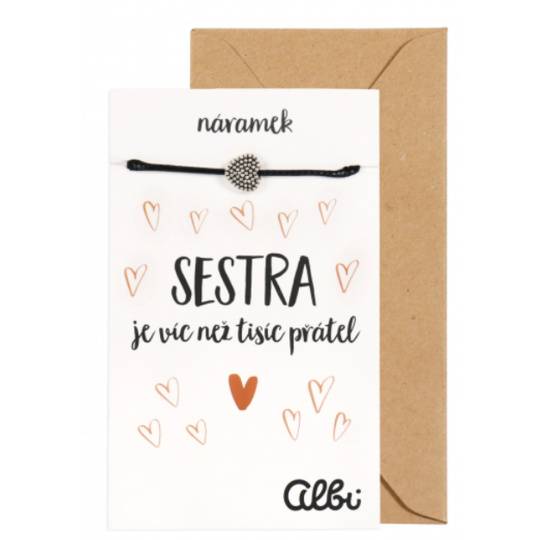 Albi Dárkový šperk náramek Sestra 1 kus