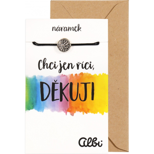 Albi Dárkový šperk náramek Chci jen říci, děkuji 1 kus
