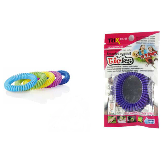 Trixline Repelentní voděodolný náramek - gumička proti klíšťatům Eukalyptus1 kus, TR 248 náhodný výběr barvy