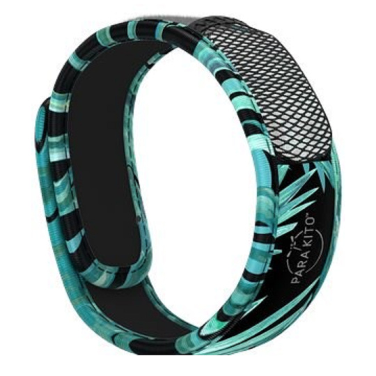 Parakito Repelentní náramek proti komárům Grafický temný průzkumník přírodní, znovuplnitelný, voděodolný,ochrana 24h /den - 15 dní na náplň + dvě náplně