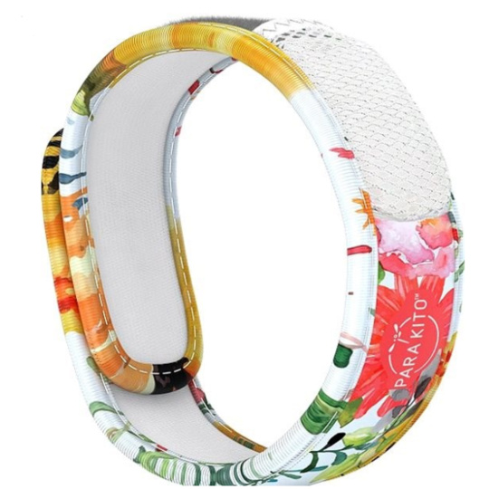 Parakito Repelentní náramek proti komárům Grafický přírodní, znovuplnitelný, voděodolný,ochrana 24h /den - 15 dní na náplň + dvě náplně