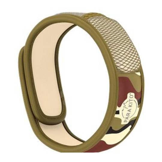 Parakito Repelentní náramek proti komárům Grafický džungle přírodní, znovuplnitelný, voděodolný,ochrana 24h /den - 15 dní na náplň + dvě náplně