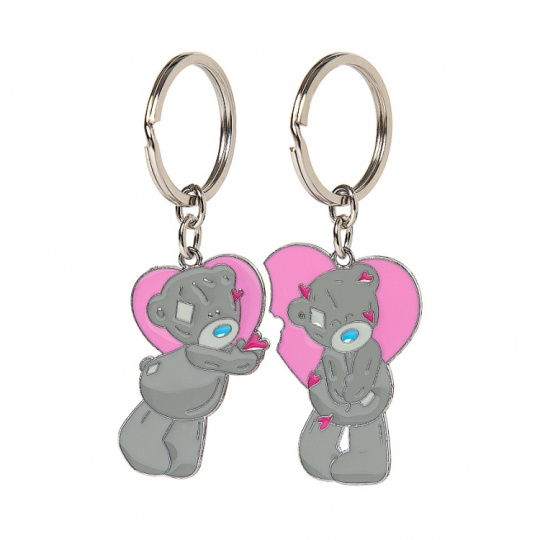 Me To You Klíčenka kovová Růžové srdce pro páry 2 kusy v balení Me To You Klíčenka kovová Růžové srdce pro páry 2 kusy v balení