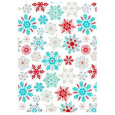 Ditipo Dárkový balicí papír 70 x 150 cm Vánoční bílý barevné vločky
