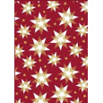 Ditipo Dárkový balicí papír 70 x 200 cm Vánoční vínový bílo-zlaté hvězdy