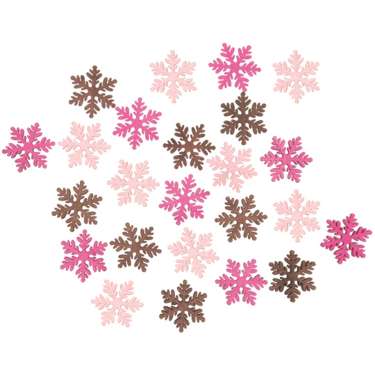 Vločky dřevěné 2 cm 24 kusů Vločky dřevěné 2 cm 24 kusů