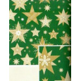 Nekupto Dárkový balicí papír 70 x 500 cm Vánoční zelený zlaté hvězdy