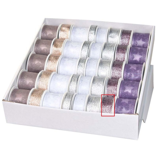 Ditipo Stuha látková s drátkem vínová lesklá 3 m x 25 mm