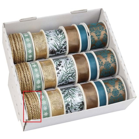 Ditipo Stuha Winter zlatá šňůra 2,5 m x 4 mm