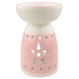 Aromalampa keramická růžová s hvězdou 16 cm