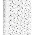 Zoewie Dárkový balicí papír 70 x 150 cm Vánoční Luxusní White Christmas bílý - stříbrné hvězdičky