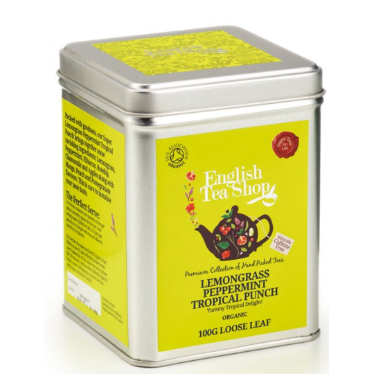 English Tea Shop Bio Citrónová tráva, Máta a Tropické ovoce sypaný čaj 100 g