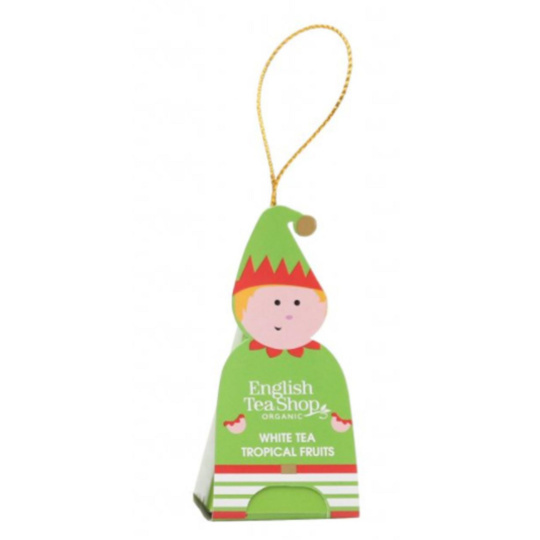 English Tea Shop Bio Fehér tea trópusi gyümölcs Karácsonyi Manó figura 2 g, 1 darab