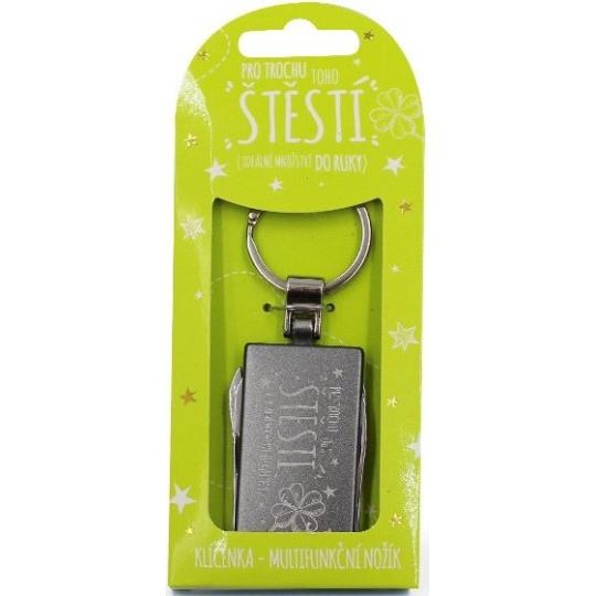 Nekupto Dárkové centrum Klíčenka, skládací nožík Pro štěstí 14,5 x 6 x 1 cm