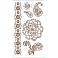 Tetovací obtisky Mandala 10,5 x 6 cm