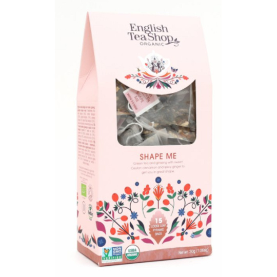 English Tea Shop Bio Wellness Tvaruj mě 15 kusů bioodbouratelných pyramidek čaje 30 g