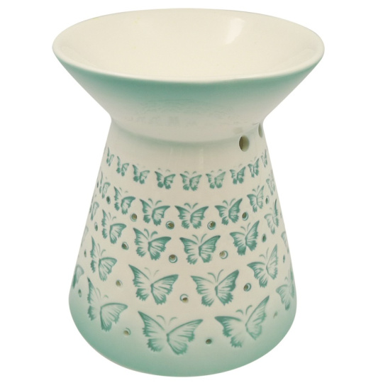 Aromalampa porcelánová se zelenými motýlky 13 cm