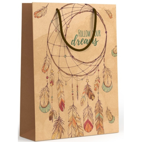 Nekupto Dárková kraftová taška 18,7 x 24,3 x 8 cm Lapač snů