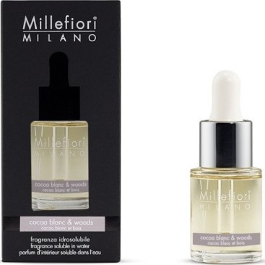 Millefiori Milano Natural Cocoa Blanc & Woods - Bílé kakao a dřeva Aroma olej 15 ml