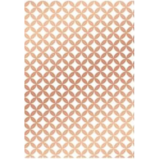 Ditipo Dárkový balicí papír 70 x 100 cm Bílý měděné ornamenty 2 archy