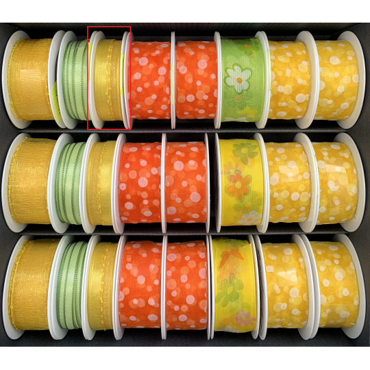 Nekupto Stuha látková zlatá organza 3,5 m x 15 mm