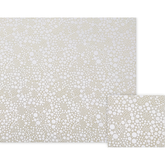Nekupto Dárkový balicí papír 70 x 150 cm Béžový s bílými puntíky