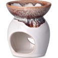 Emocio Aromalampa keramická bílo-hnědá 82 x 96 mm