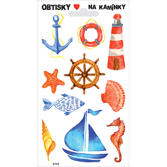 Arch Obtisky na kamínky Moře 3 17 x 9,5 cm