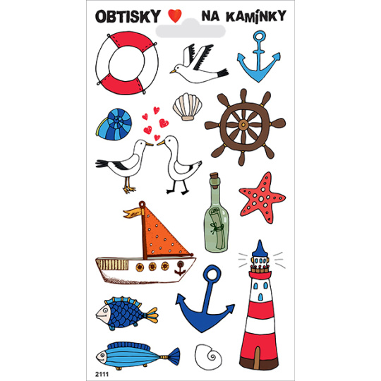 Arch Obtisky na kamínky Moře 2 17 x 9,5 cm