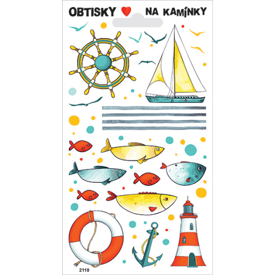 Arch Obtisky na kamínky Moře 1 17 x 9,5 cm